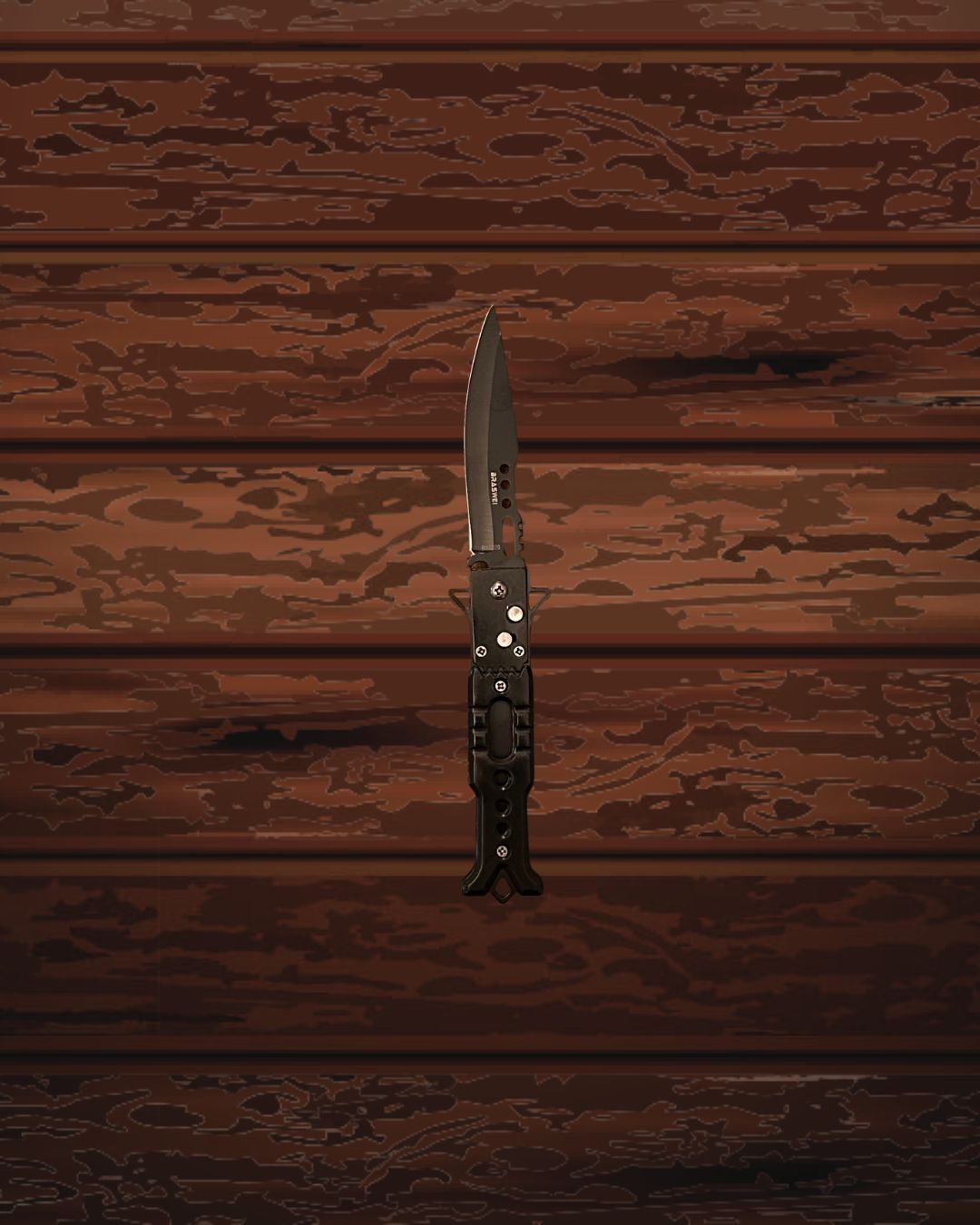 Canivete Tático ShadowBlade – Aço Inox Preto Fosco com 21cm