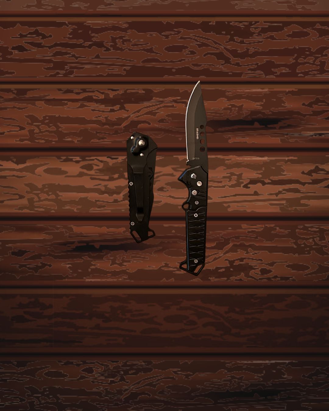 Canivete Tático BlackHunter – 21cm em Aço Inox Dobrável